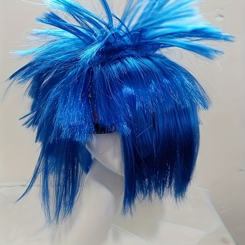 Short Straight Wig for Cosplay and Halloween Synthetic Hair Easy Wear