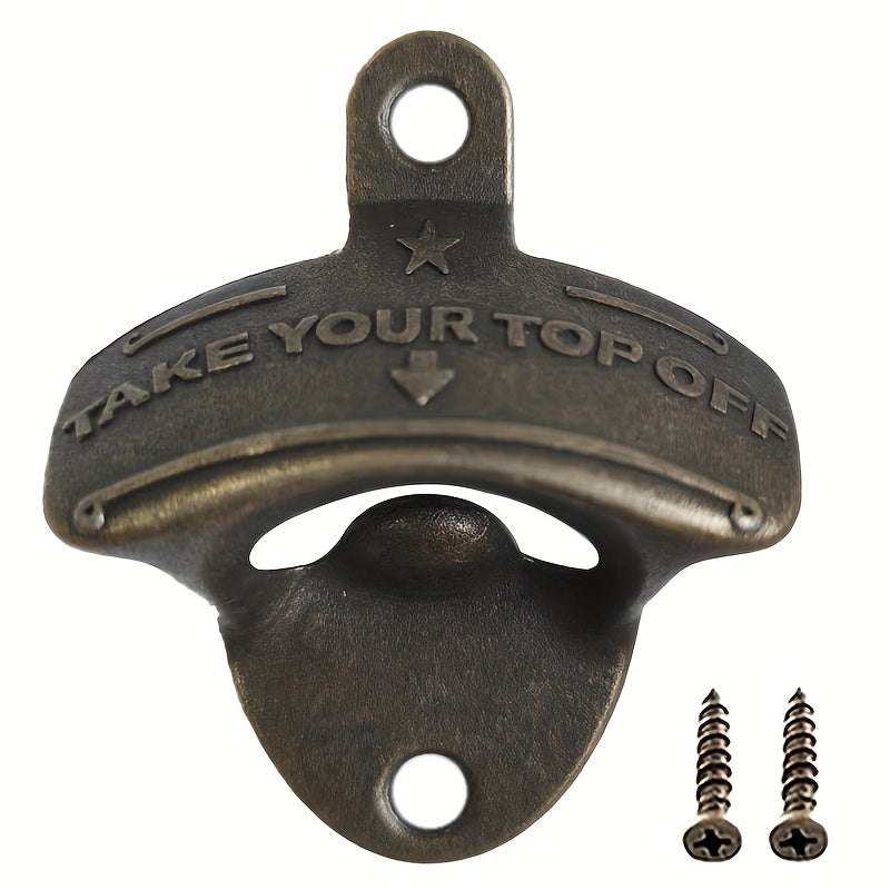 1 dona devorga o'rnatiladigan pivo shishasi ochgichi DIY va bar bezaklari uchun.