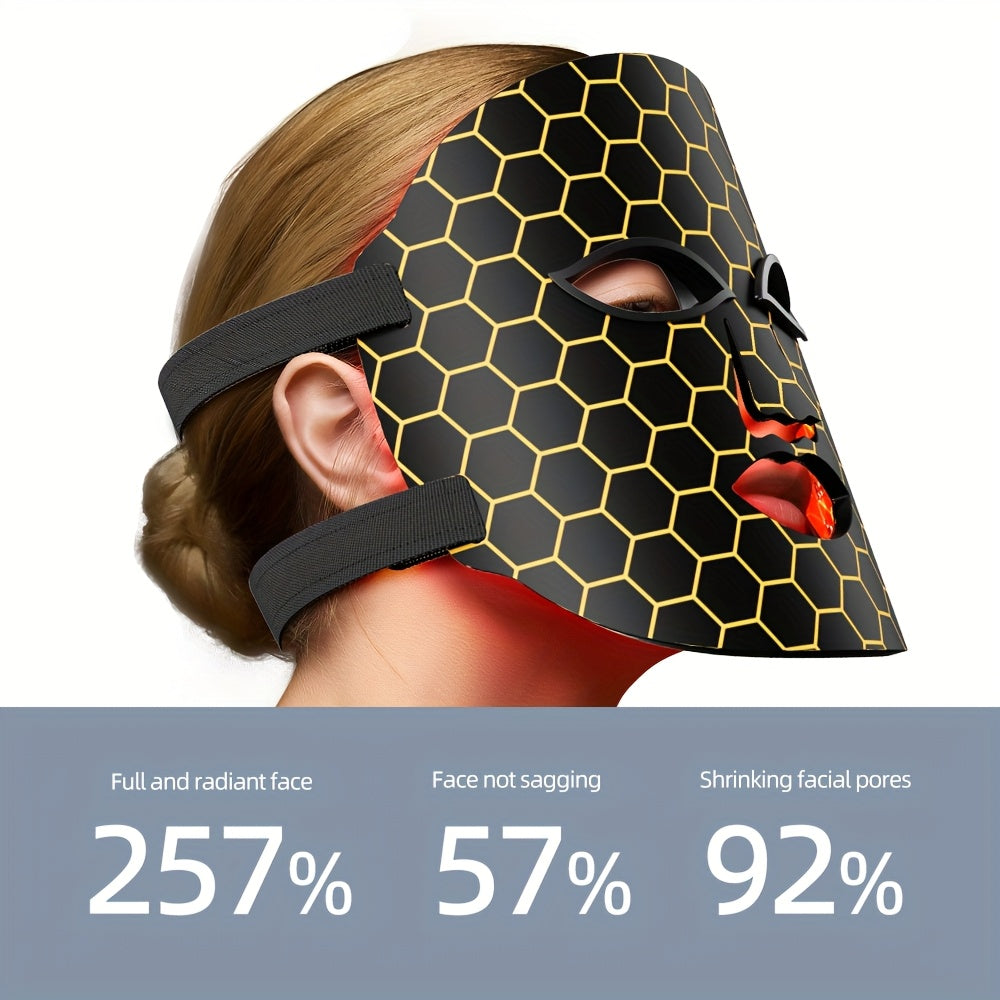 Portable Skincare Device with Seven Color Light Options Rechargeable Light Therapy Facial Mask