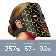 Dispositivo portátil de cuidado de la piel con siete opciones de luz de color máscara facial de terapia de luz recargable