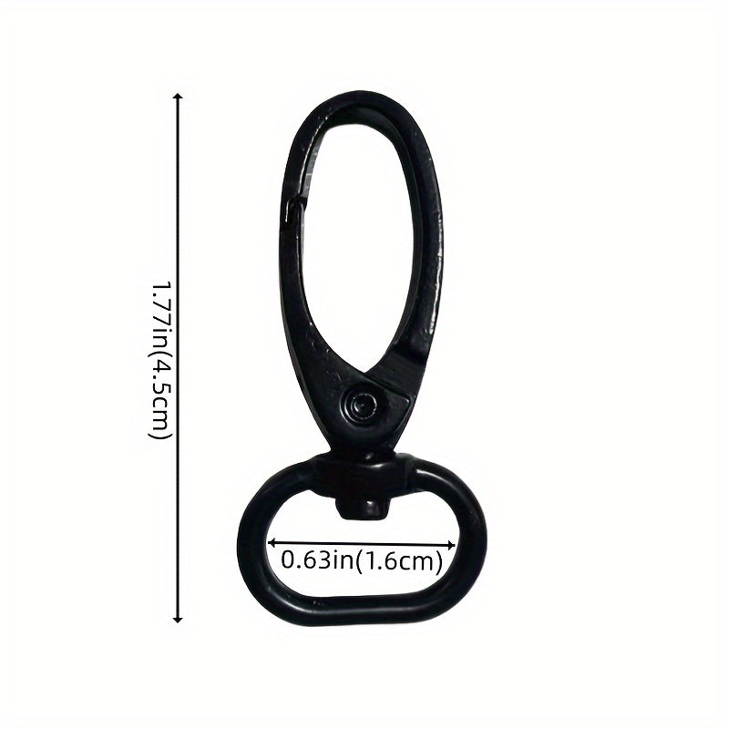 Black Olive Clasp Buckles 10-Pack Zinc Alloy Durable Rotating Handbag Strap Accessories