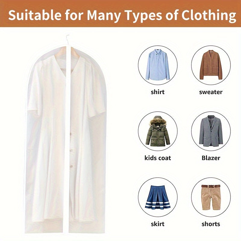 Transparent PEVA Garment Bag with Hanging Hook for Suit Dress Coat Storage