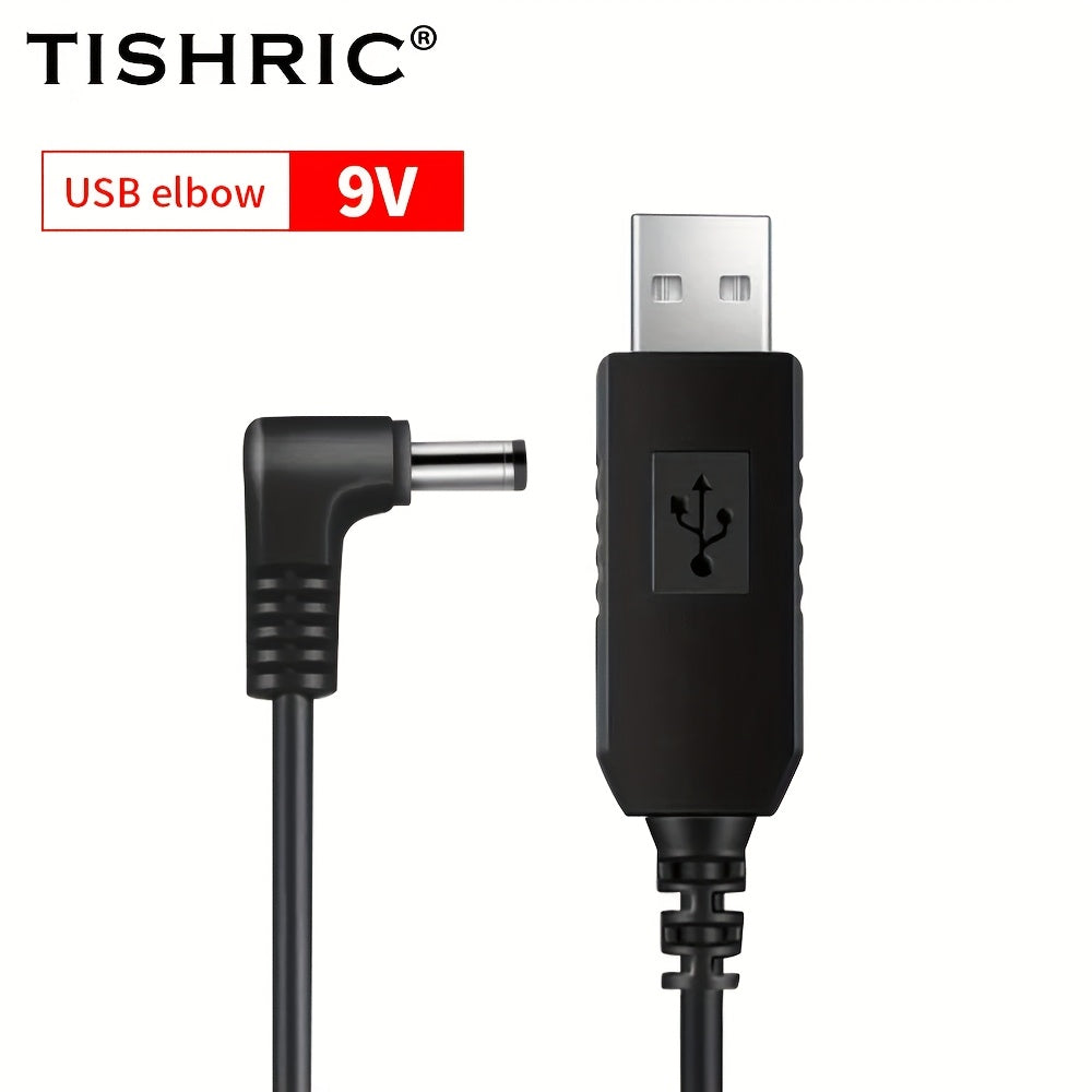 TISHRIC cable convertidor de corriente USB DC 5V a 12V/9V con conector de 2.1x5.5mm