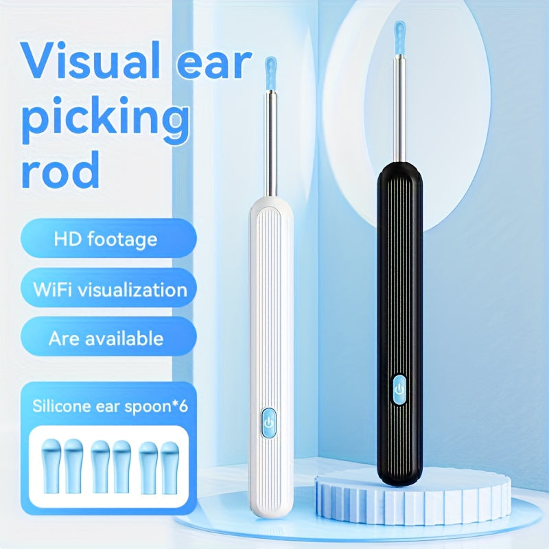 Ear Cleaning Camera with Light and 6 Covers, Rechargeable USB Ear Pick