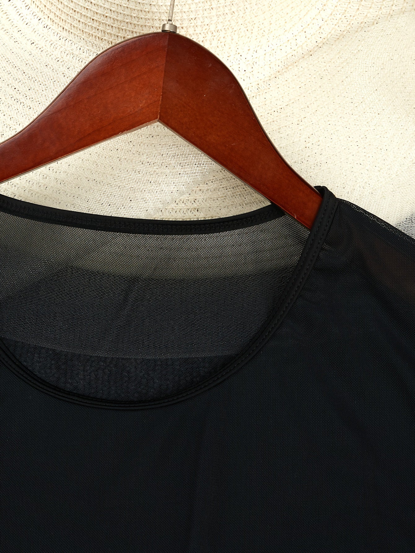 Plus Size Sheer Beach Cover Up Lightweight Mesh Summer Fashion