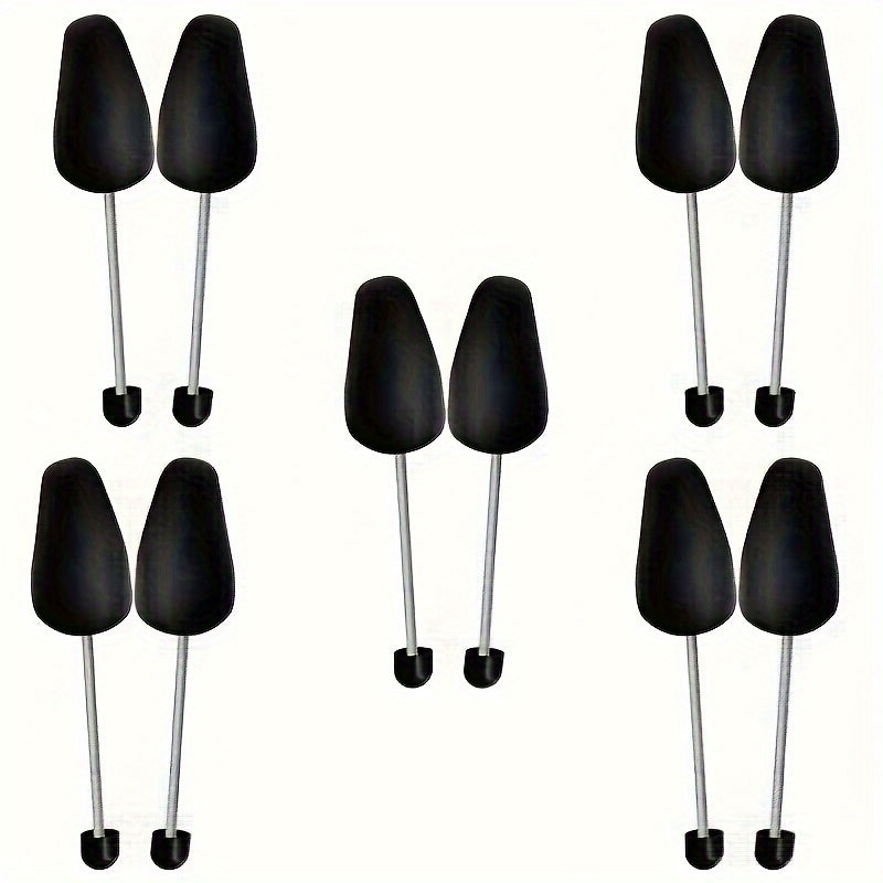 5 Pairs Black Plastic Shoe Supports Adjustable Anti-Wrinkle Brackets Shoe Maintainers