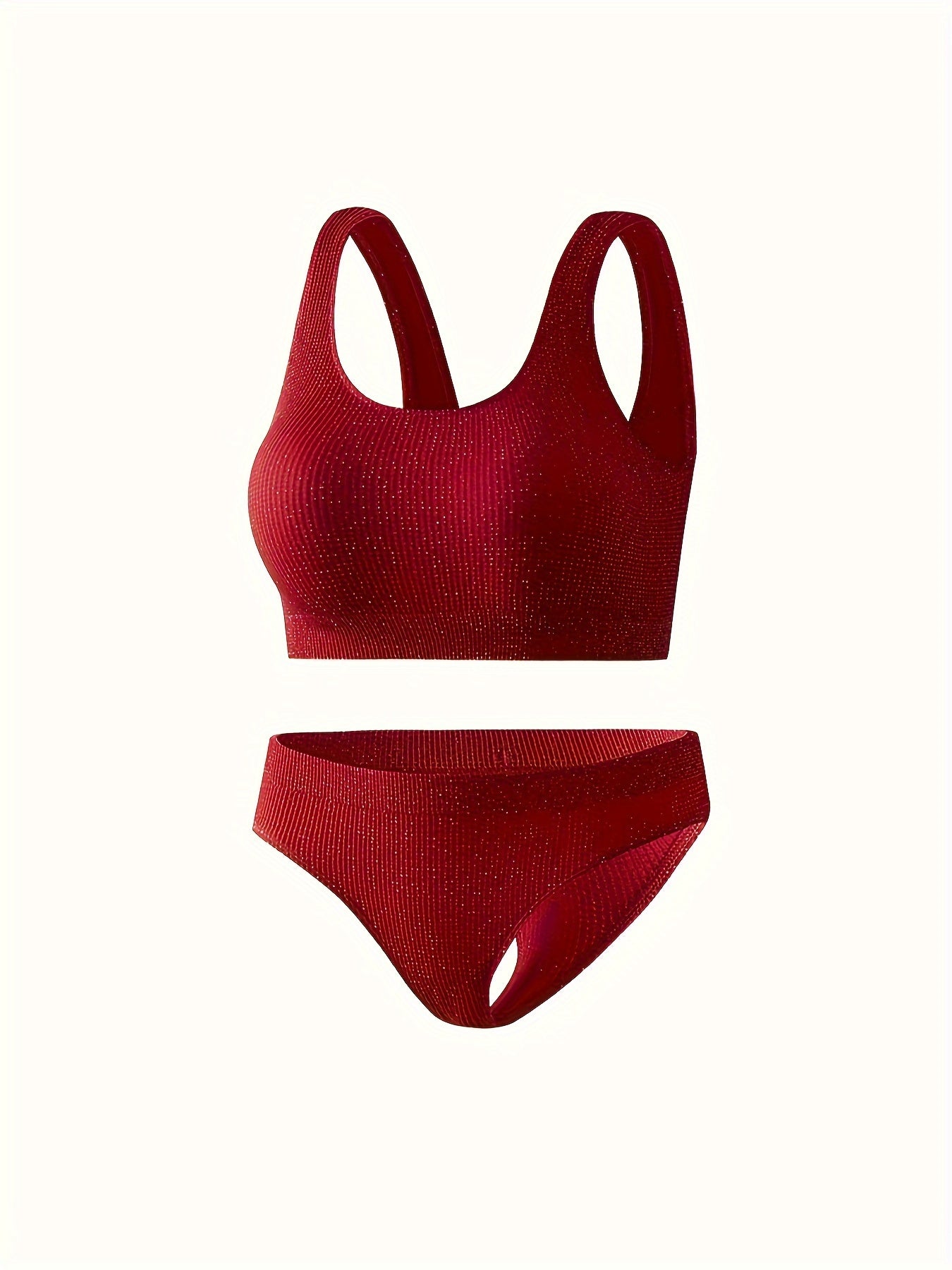 Women's Lingerie Set Seamless Glitter Tank Bra and Panties