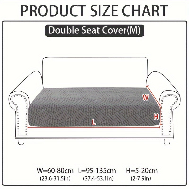 Чехол на диван из полярного флиса с жаккардовым узором и эластичной лентой подходит для секционного кресла, дивана-кровати, 3-местного и 4-местного, включает чехлы на подлокотники