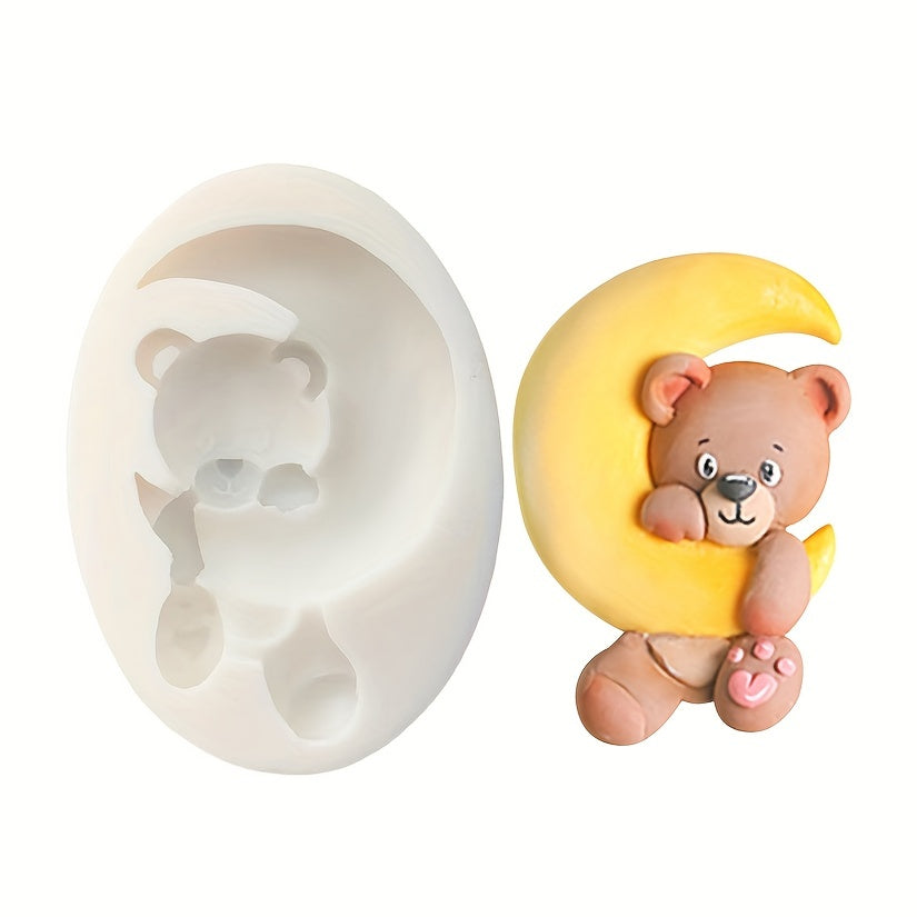 3D Silicone Bear Mold for Candy Chocolate Cake Decorating Baking Kitchen Decor