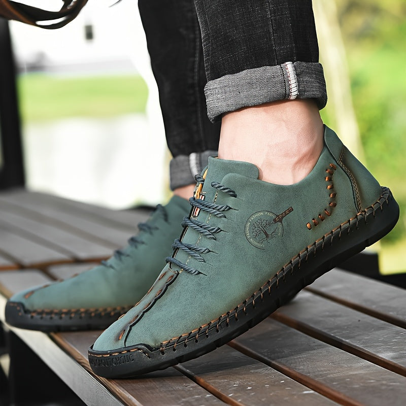 Men's Plus Size Casual Sneakers Lightweight Breathable Non-Slip Lace-Up Outdoor Shoes