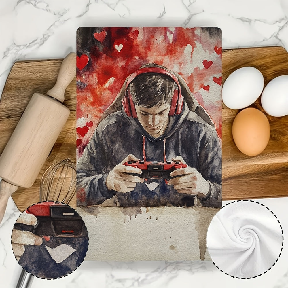 Ultra-Soft Kitchen Towels for Gamers Absorbent Dish Towels 40x60 cm