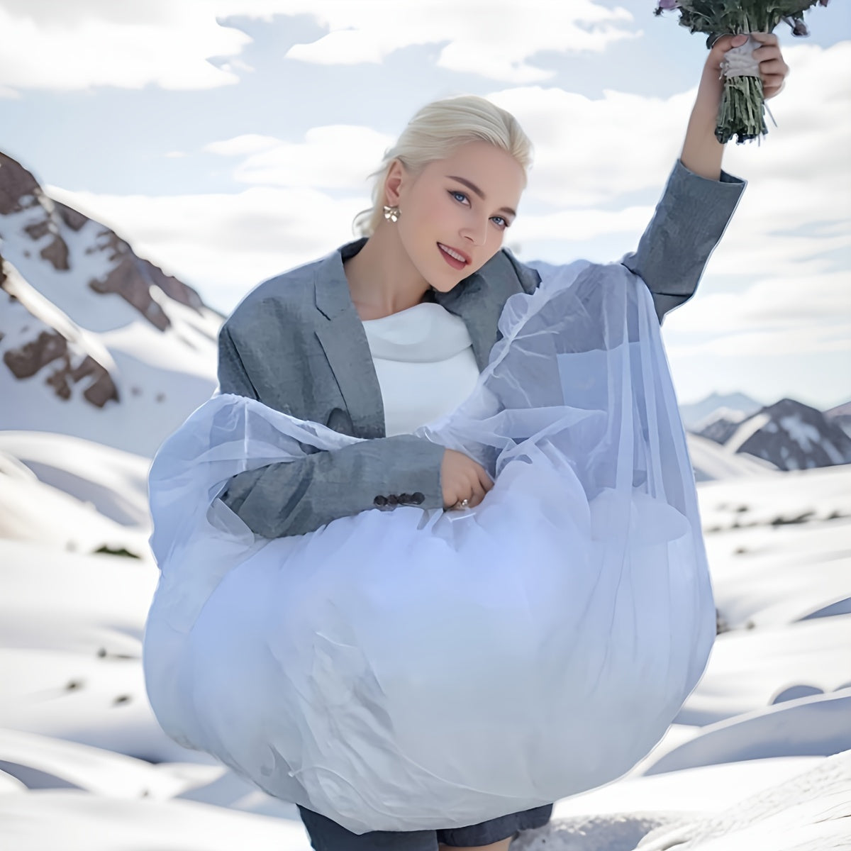 To'y libosi va fotosuratlar uchun to'y tulle petticoat tarmoq qoplamali ostki kiyim