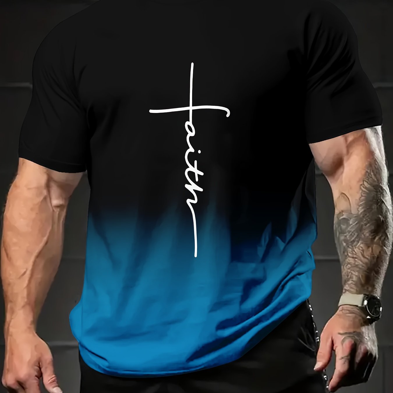 Men's Plus Size Graphic Print Summer T-Shirt Short Sleeve Casual Polyester