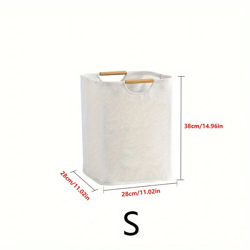 Foldable Fabric Laundry Basket for Dirty Clothes Storage in Bathroom or Laundry Room