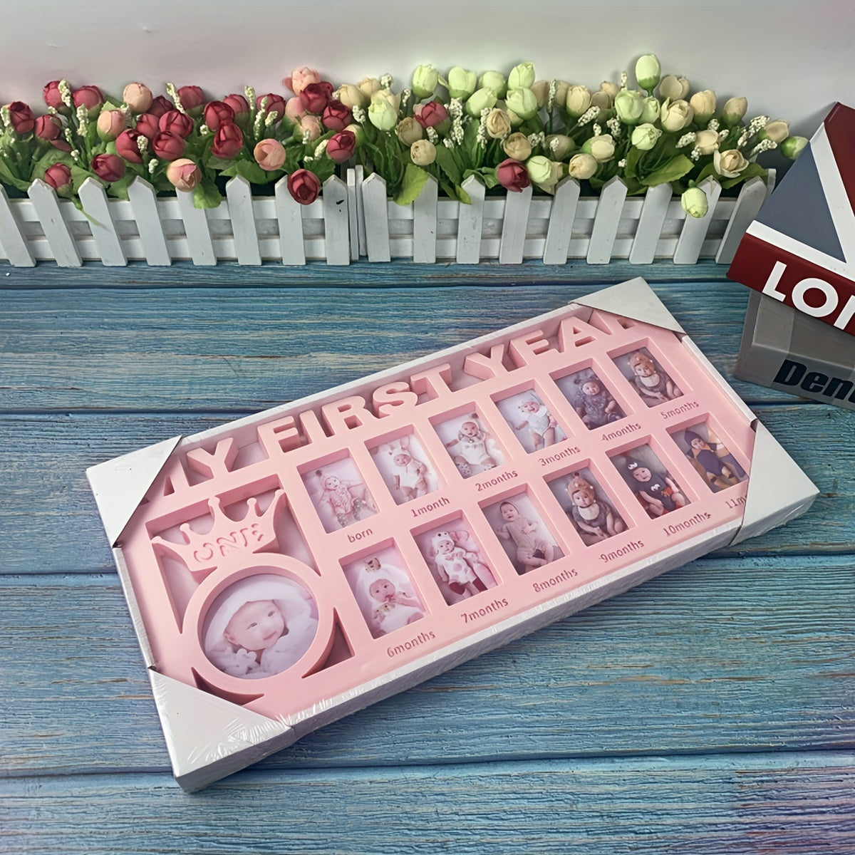 Photo Frame for Growth Records Creative Wall or Tabletop Display 40x19cm