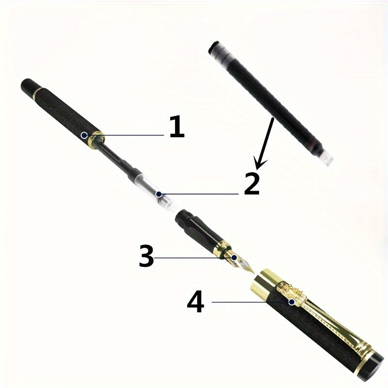 50 ta siyoh ruchka va 1 ta metall qalam to'plami kundalik ish, yozish, ta'til, maktab, ofis sovg'alari uchun.