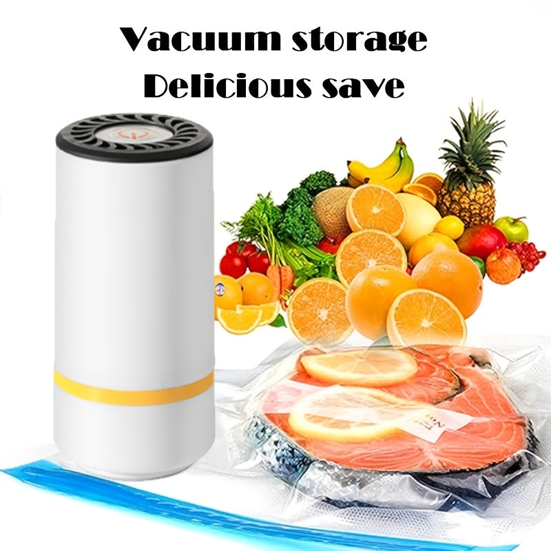 3-in-1 Rechargeable Vacuum Sealer Kit with Multi-Size Storage Bags for Food Preservation