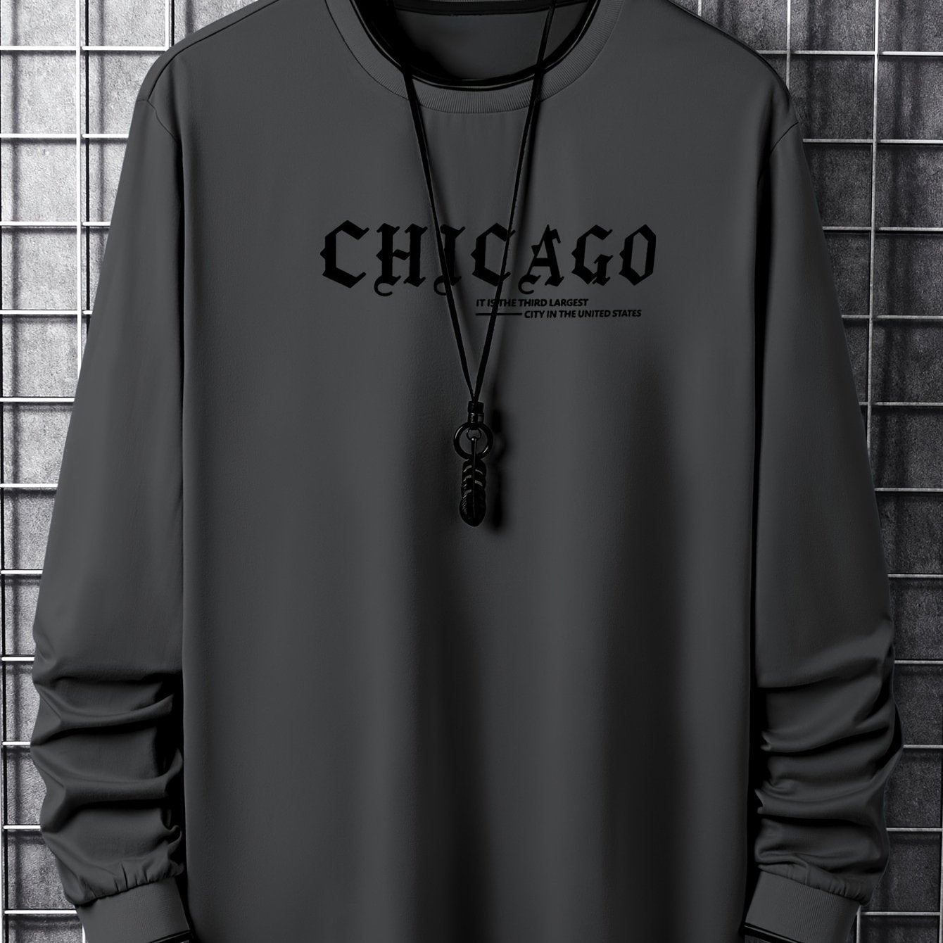 Men's Long Sleeve T-Shirt High Stretch Casual Alphabets Spring Fall Outdoor