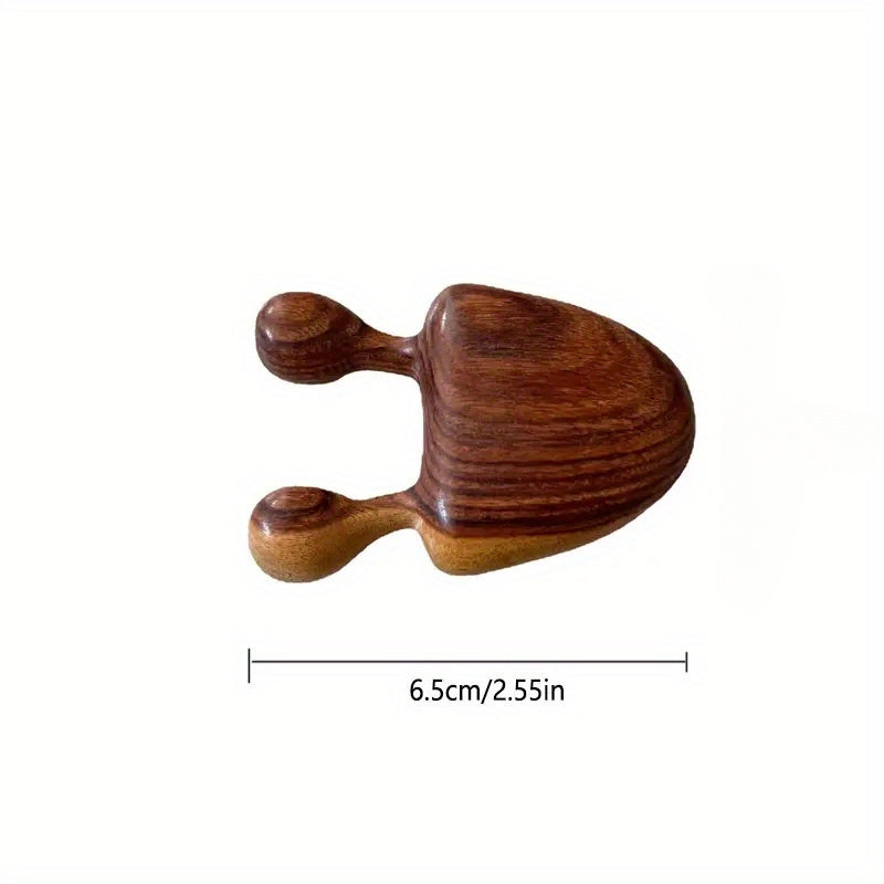 Wooden Sandalwood Facial and Eye Massage Comb with Neck Snail Design for Relaxation