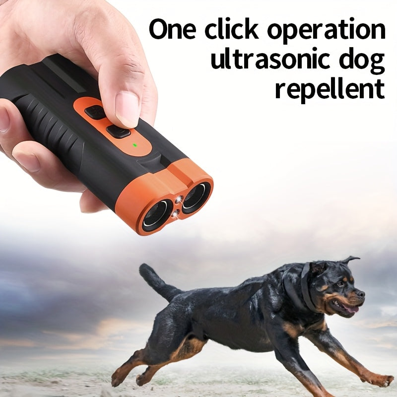 Dual-Head Ultrasonic Dog Repeller Long-Range Bark Control Scare Device