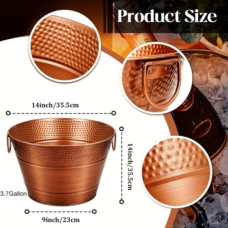 14.8 Quart Stainless Steel Insulated Beverage Tub for Parties and Oktoberfest