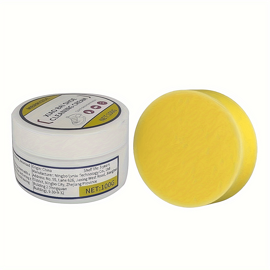 White Leather Shoe Cleaning Paste 100g Water-Free Whiteness and Maintenance