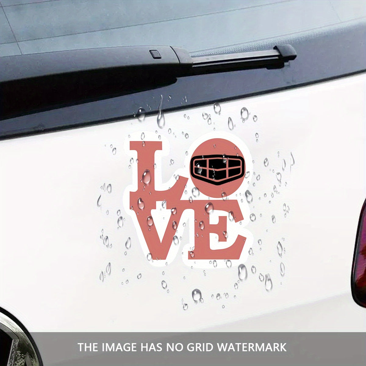 2Pcs Matte Finish Vinyl Car Logo Bumper Stickers Self-Adhesive Decals