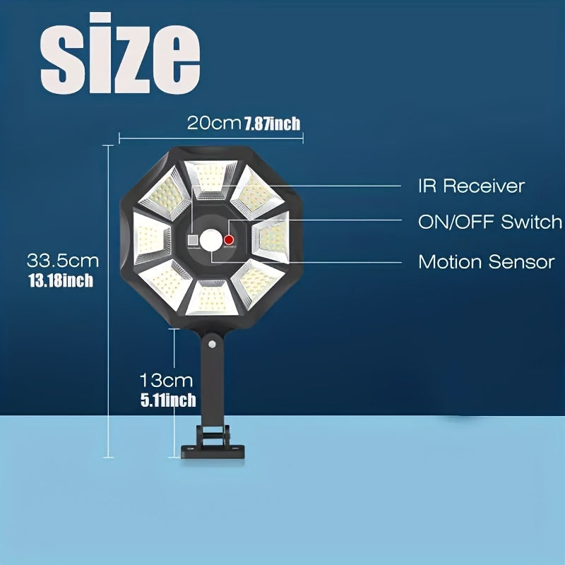 Outdoor Solar Street Light for Parking Lots with Dusk to Dawn, Motion Sensor, LED