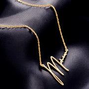 Collar de nombre escrito a mano personalizado en acero inoxidable, joyería boho para ocasiones especiales