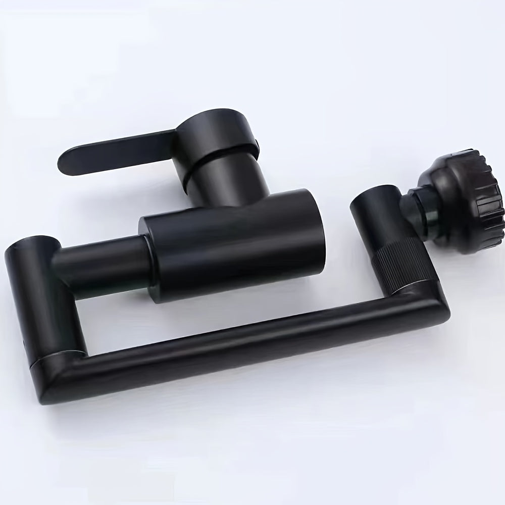 Black Lucky Cat Robotic Arm Faucet Set with Adjustable Temperature and 360 Degree Rotation