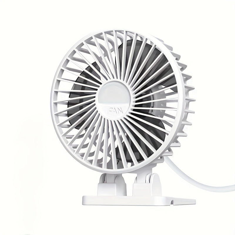 USB Desk Fan with 3 Speeds Quiet Portable Table Fan for Home Office Travel