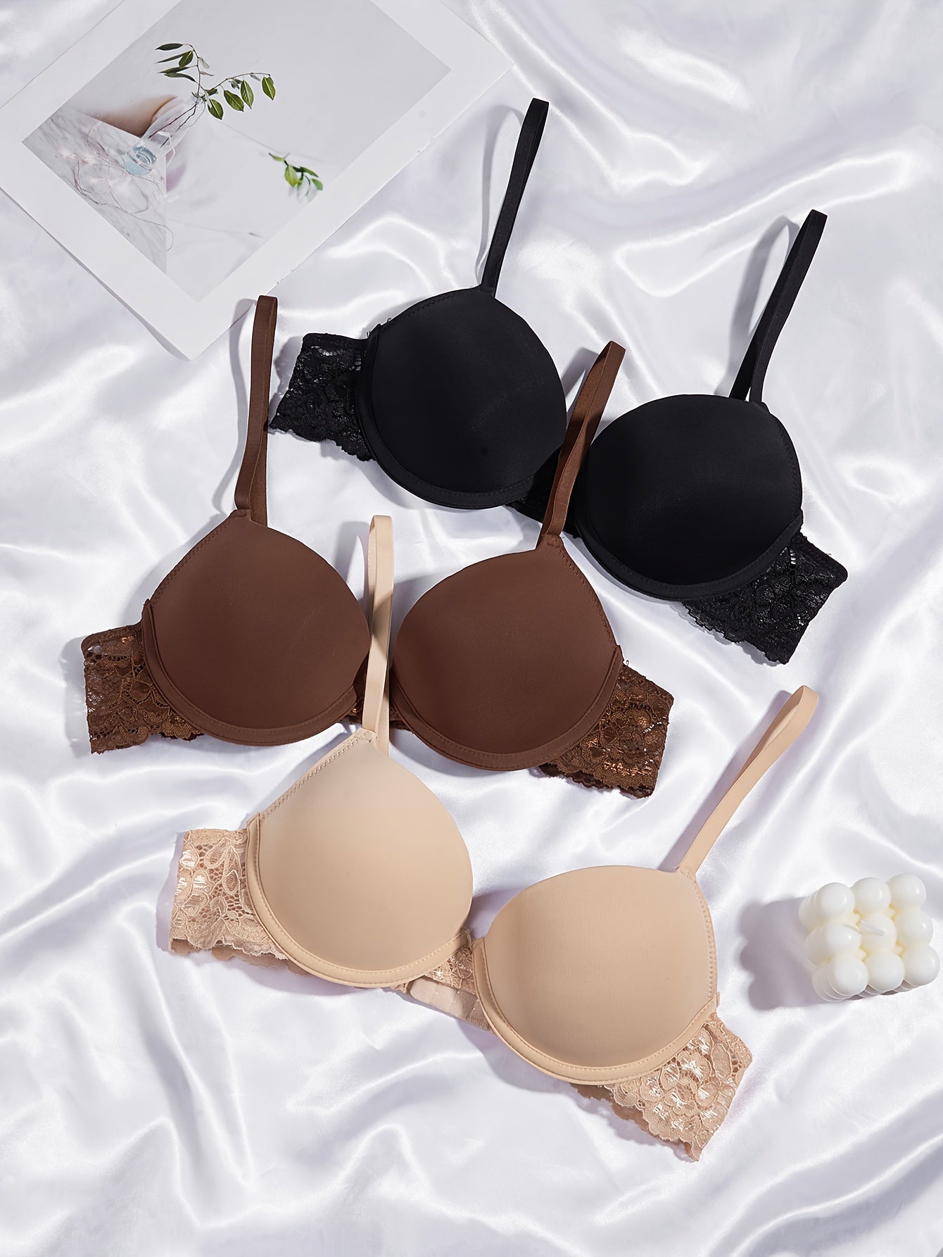 Women’s Lace Push-Up T-Shirt Bras Comfortable Underwear for Women