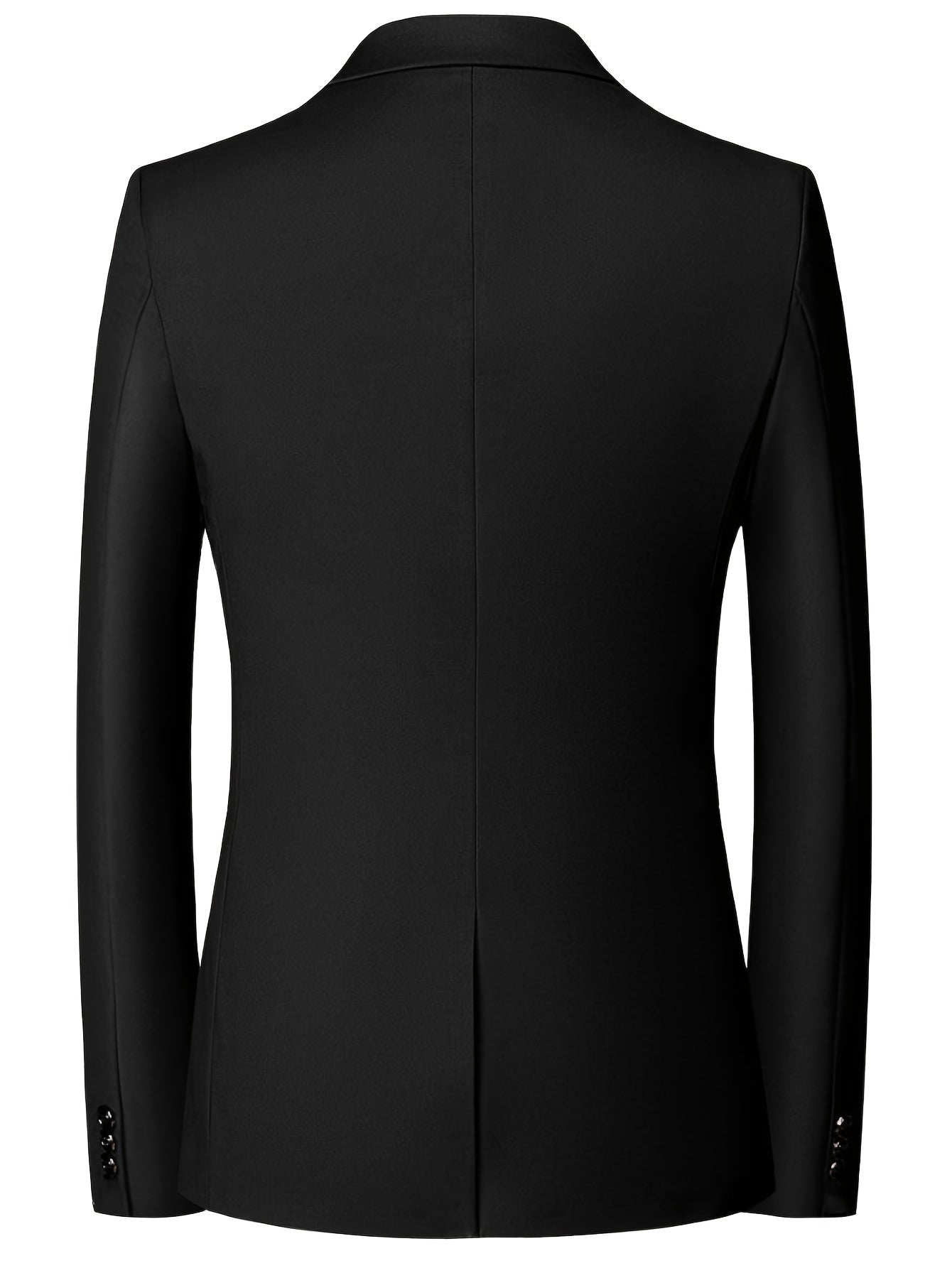 Мужской однотонный пиджак из полиэстера с лацканом и однобортной застежкой на один пуговицу