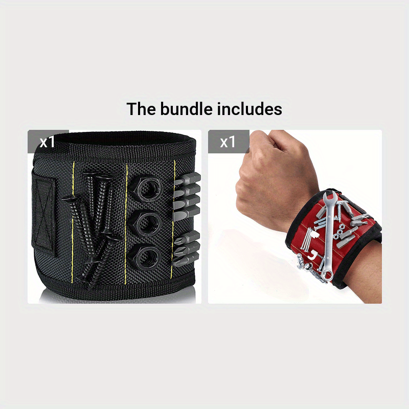 Magnetic Wristband Adjustable Heavy-Duty Fabric Handyman Tool Organizer