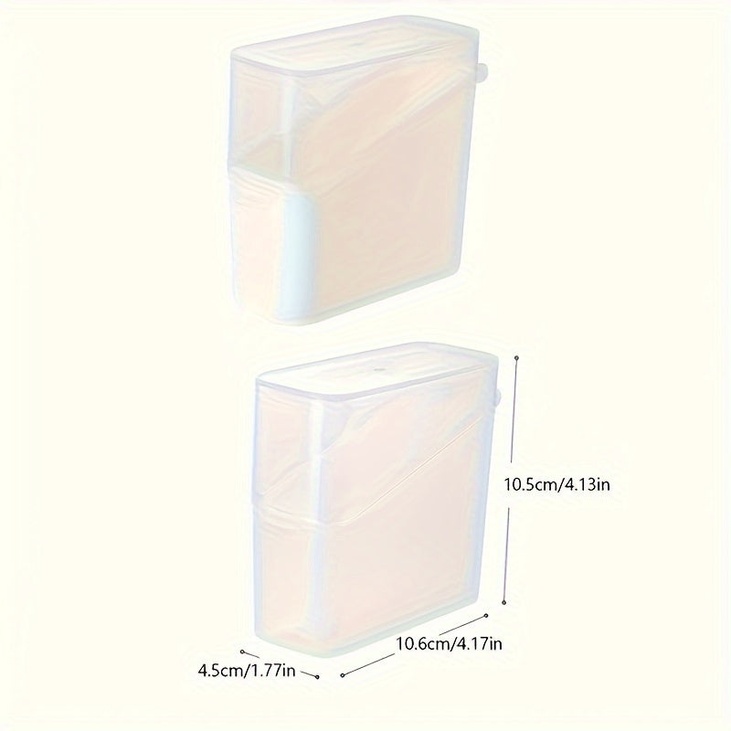 Caja de almacenamiento de plástico transparente para condimentos de queso y mantequilla, organizador de nevera