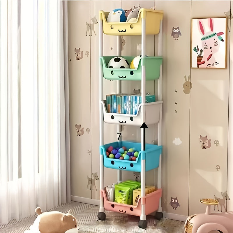 Plastic Macaron Storage Trolley for Living Rooms and Kitchens Water-Resistant