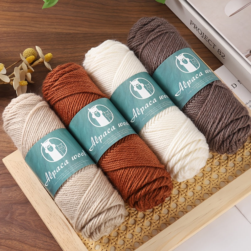 5-Pack Multicolor Alpaca Wool Yarn 500g Thick-Thin Self-Striping and Ombre
