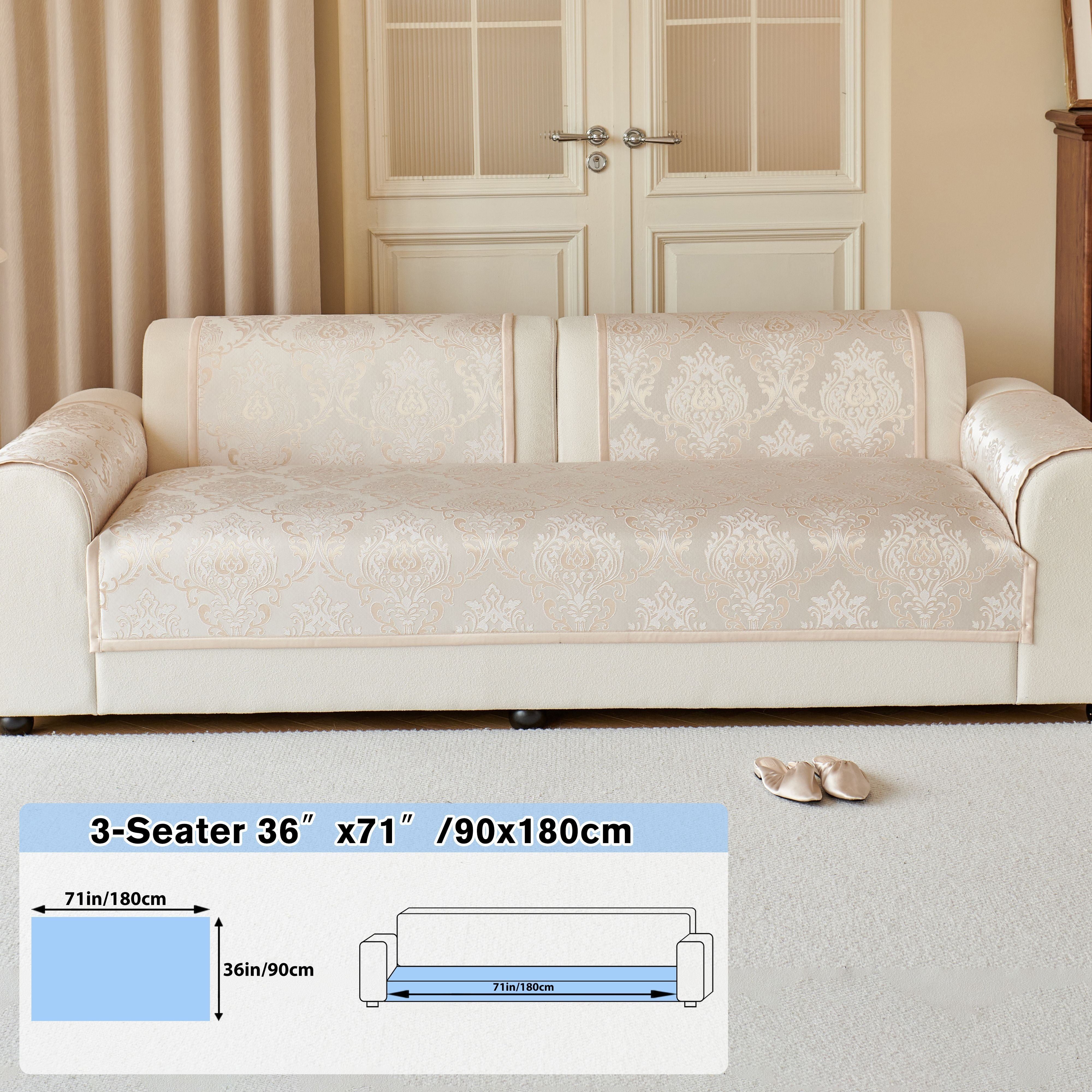 Серый цветочный чехол на диван для 1-4 мест, безопасный для домашних животных, нескользящий, моющийся в машине, из шенилла жаккарда, современный