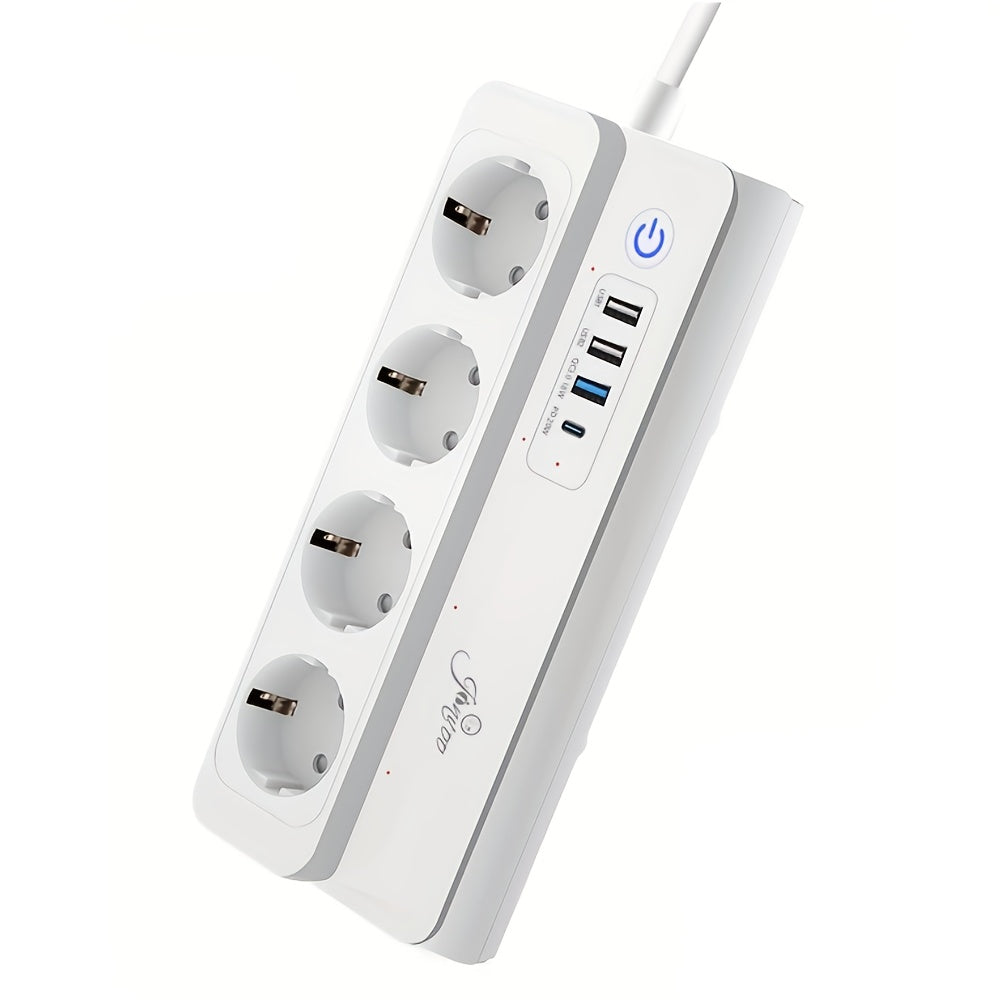 WiFi Smart Power Strip with 4 Outlets 3 USB Ports Voice Control Compatible with Alexa and Google Home