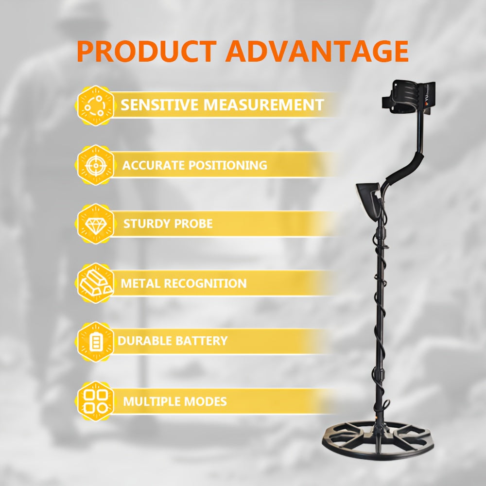 Battery-Powered Metal Detector with Remade Detection Disk for Adults