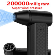 Portable Rechargeable Electric Fan with High-Speed Jet Air Blaster 8000mAh Battery for Camping and Outdoor Activities