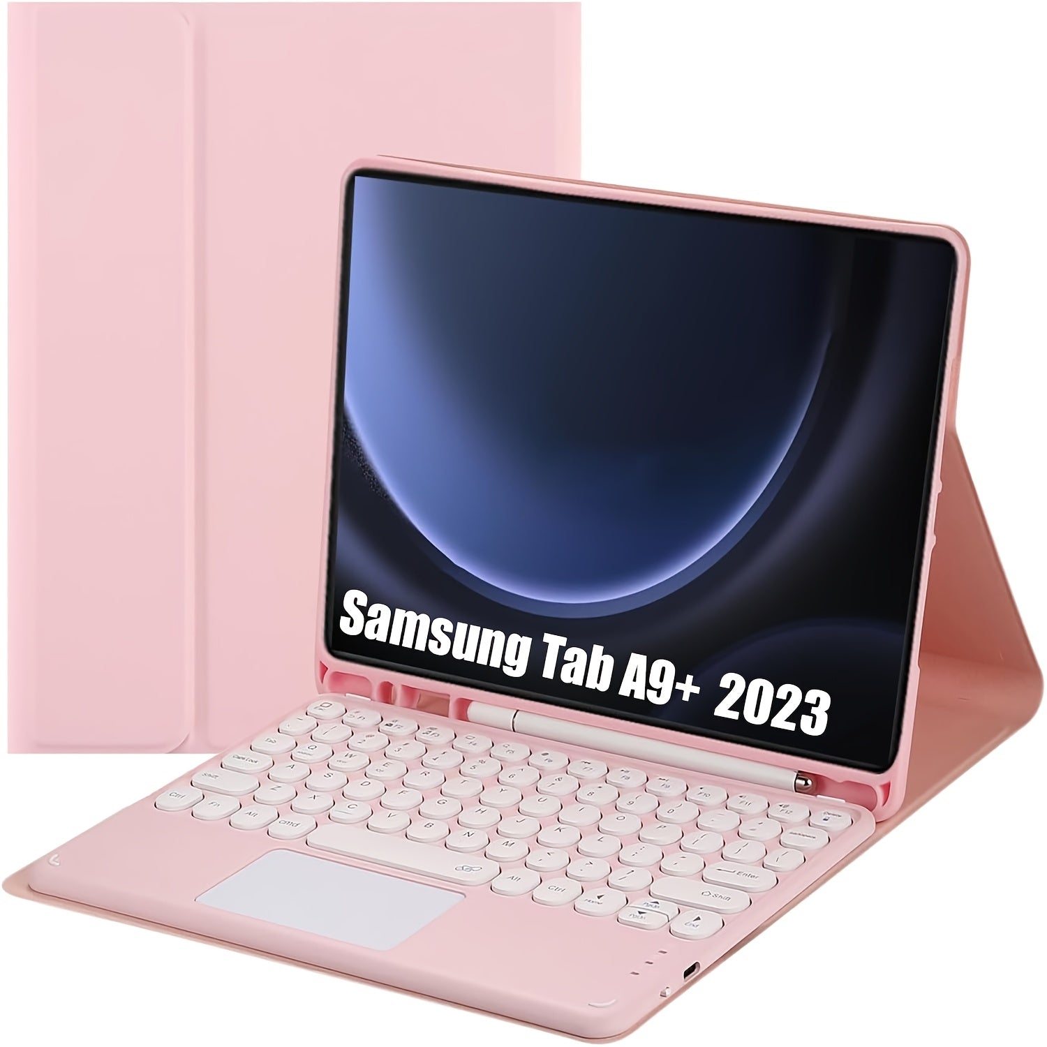 Galaxy Tab A9 Plus 27.94cm 2023 and Galaxy S9 FE/S9/S8/S7 Keyboard Case with Multi-Touch Trackpad Detachable Keyboard Auto Sleep Wake Smart Folio with S Pen Holder