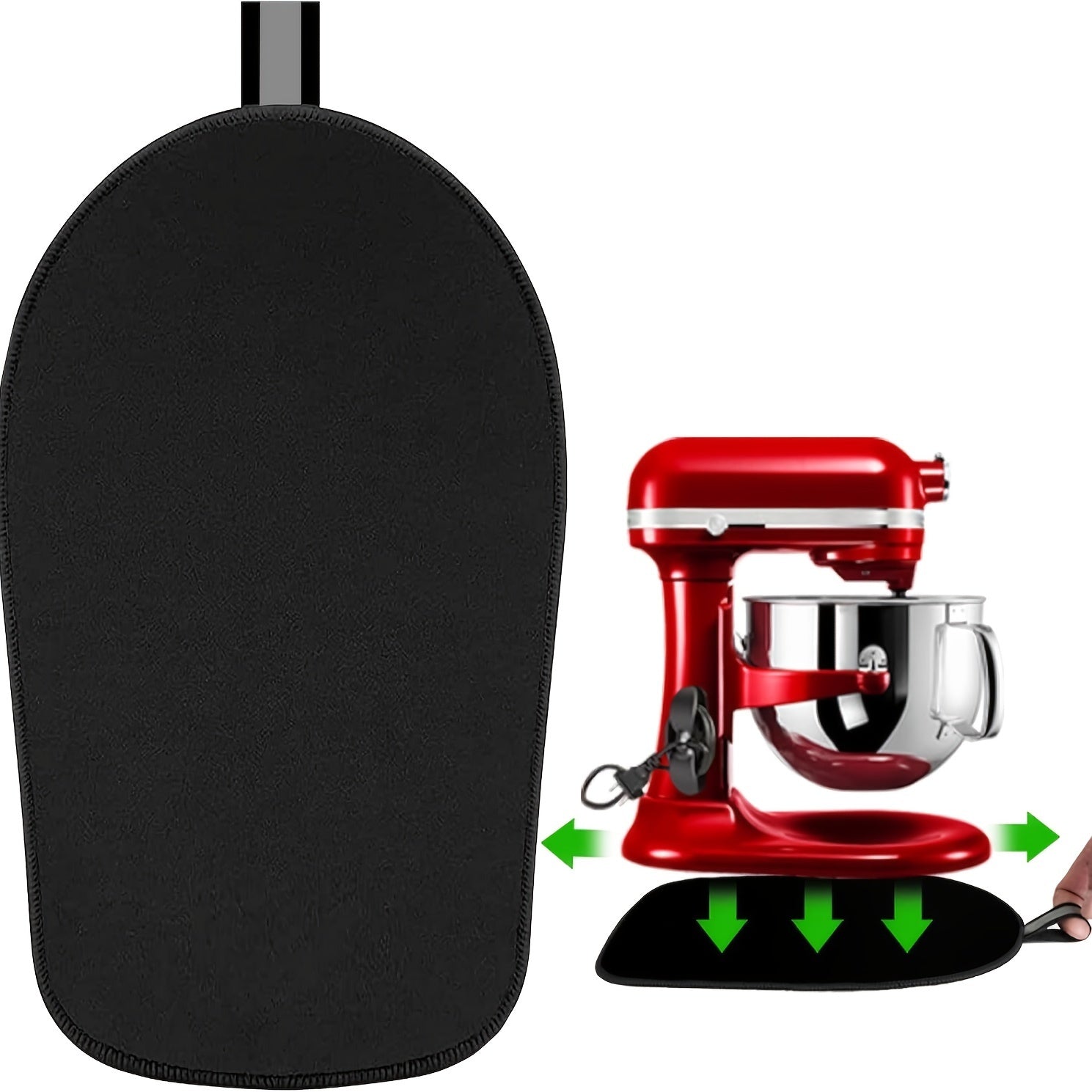 5-8 kvartli bowl-lift stand mikserlari uchun slayd mat, reflektiv lenta, sirpanmaydigan pad va mustahkam tikilgan qirra bilan. Mikser brendlari bilan mos keladi, 4.5-5 kvartli tilt-head mikserlar uchun joyni tejaydi.