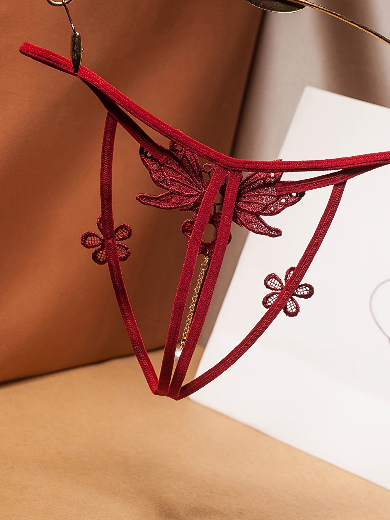 See-Through Thong Lingerie with Flap for Easy Access