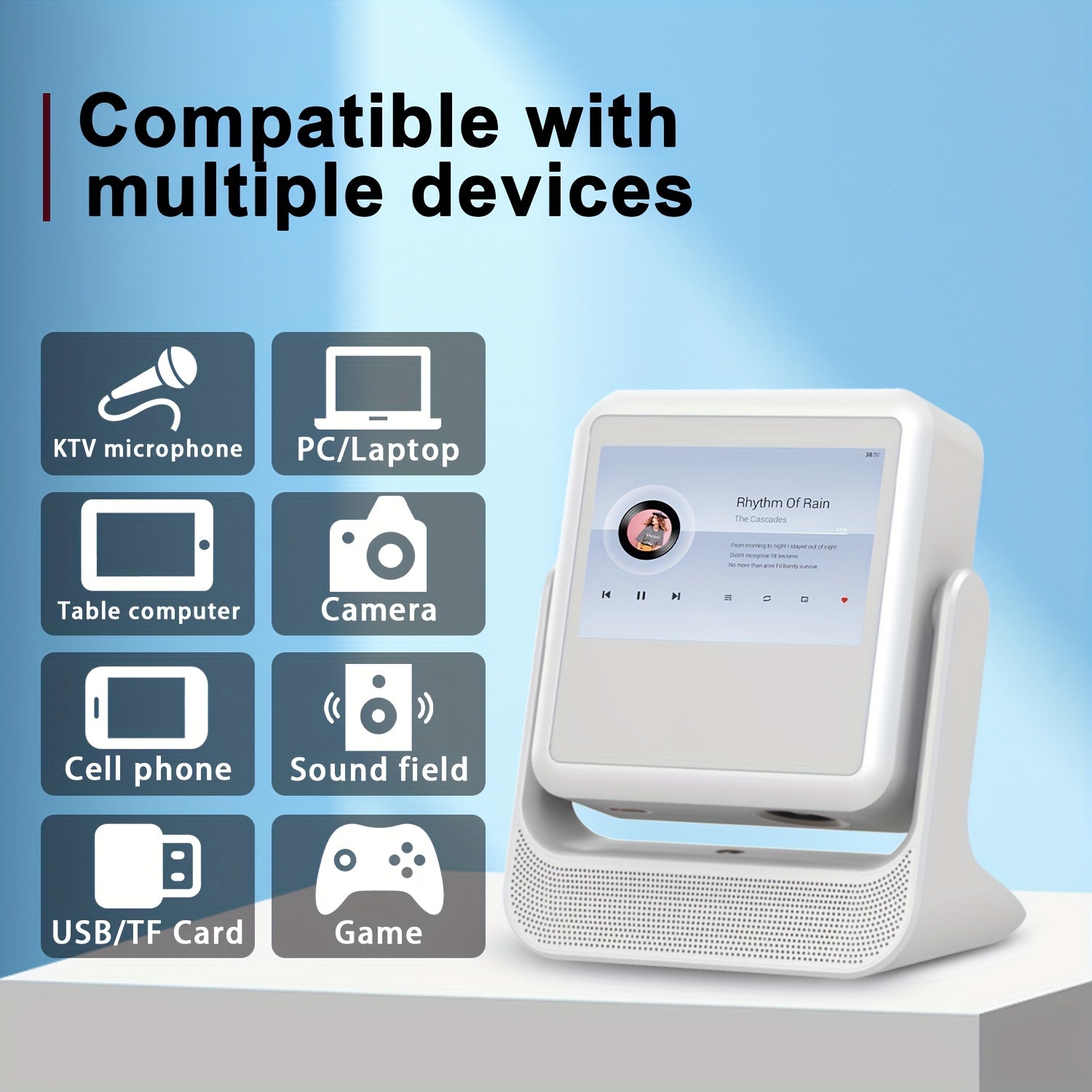 Portable 1080P 4K Projector with Touch Screen WiFi 6 Home Theater