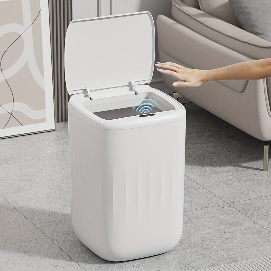 1 шт. Умная безконтактная мусорная корзина с сенсорной технологией, работающая от батареек, 3 режима, идеальна для различных помещений