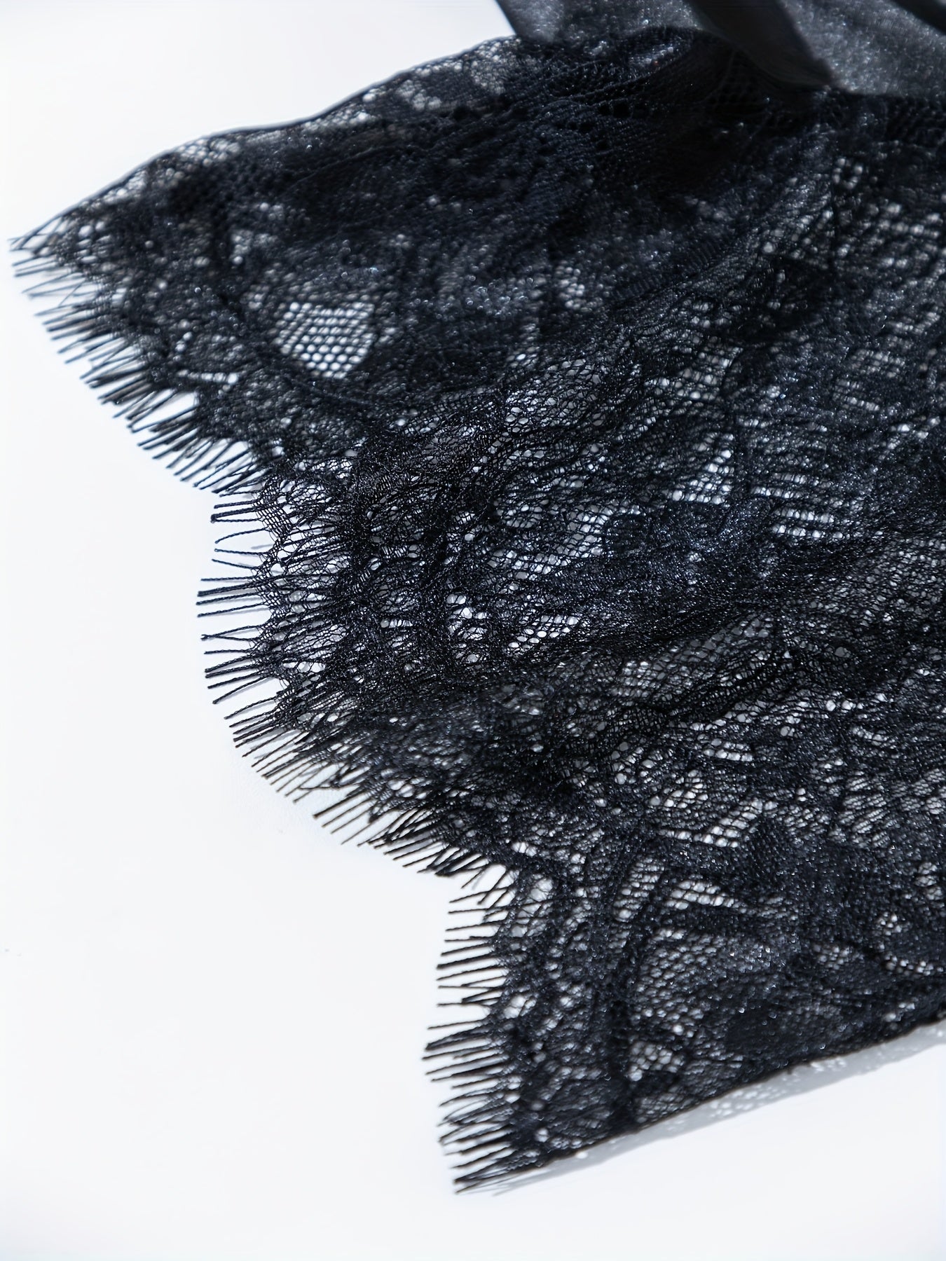 Women's Black Lace-Trim V-Neck Nightdress Short Sleeve Sleepwear