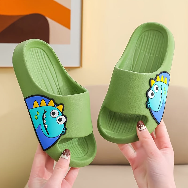 Kids' Cartoon Dinosaur Slides Waterproof Anti-Slip EVA Indoor Outdoor Casual Shoes