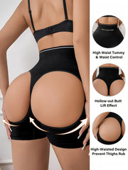 "Женские шорты с высокой талией для сужения бедер однотонного цвета, бесшовные контурные шорты из трикотажной ткани на основе полиамида и эластана с вырезом на спине."