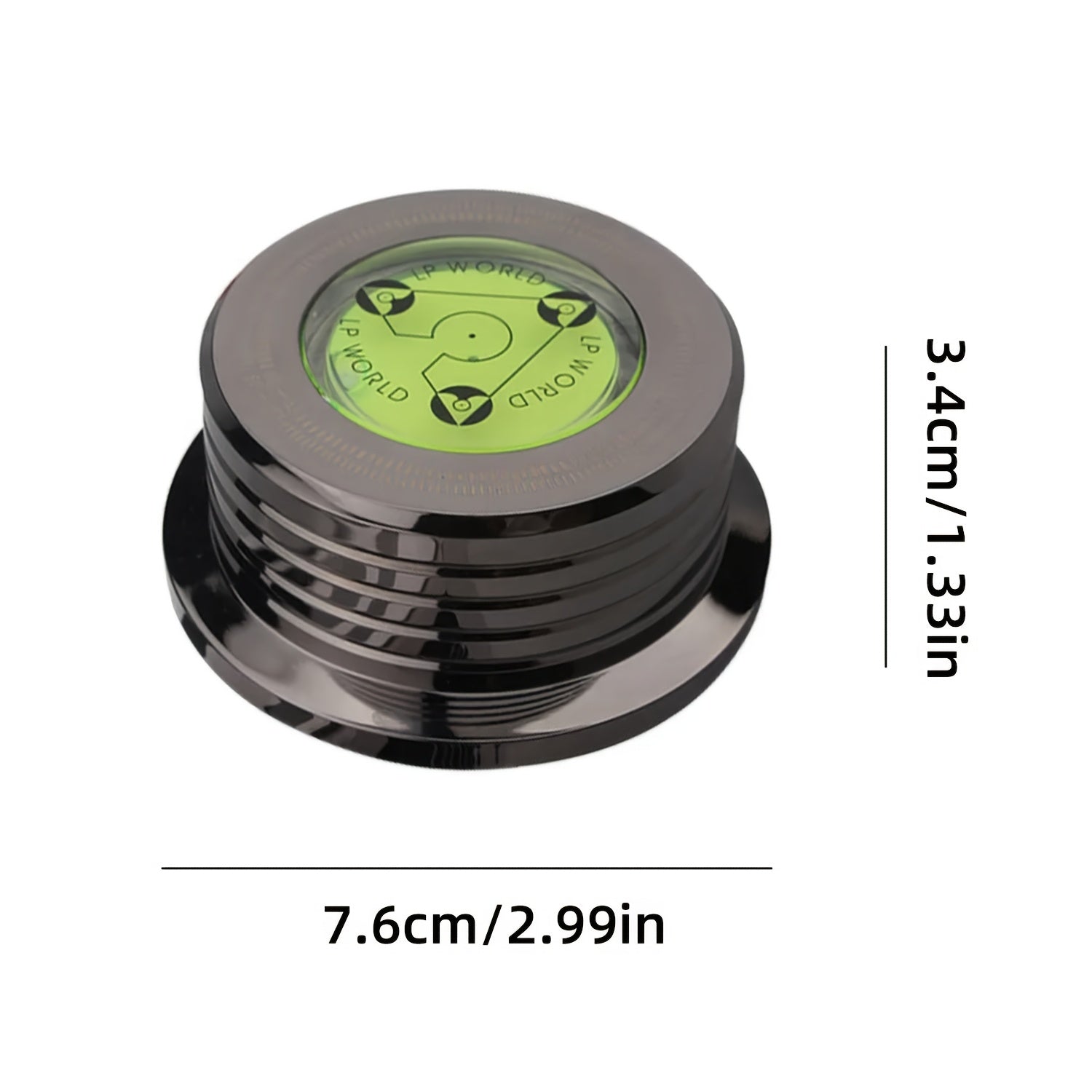 High-Precision Vinyl Record Stabilizer Aluminum Alloy Bubble Level for DJs No Battery